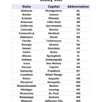 Free Printable States And Capitals Worksheets