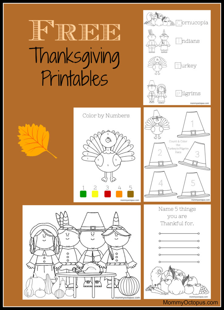 Free Printable Thanksgiving Worksheets | Peggy Worksheets