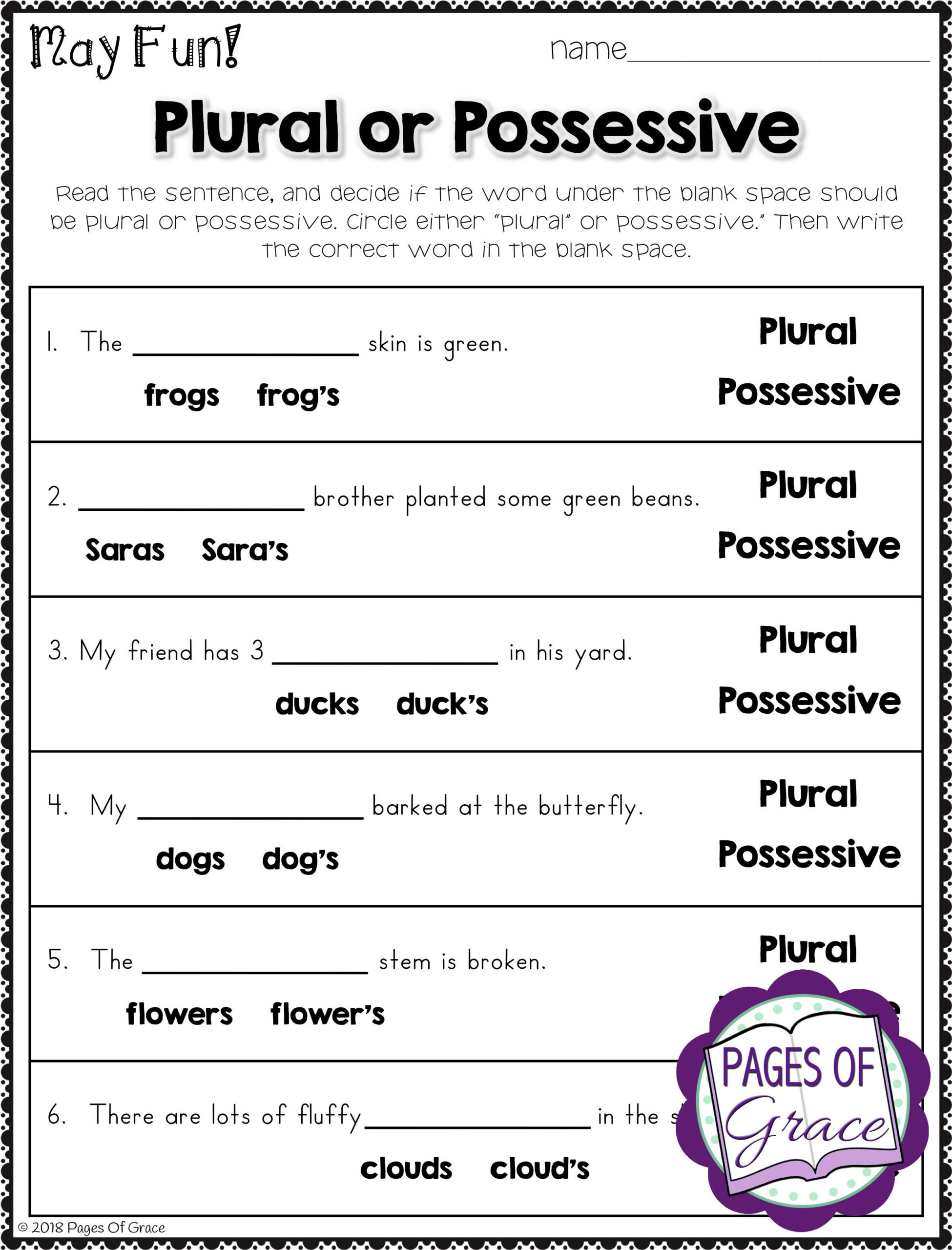 These No Prep Grammar Worksheets For 2nd Grade And 3rd Grade Make 