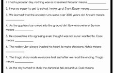 Free Printable Third Grade Grammar Worksheets