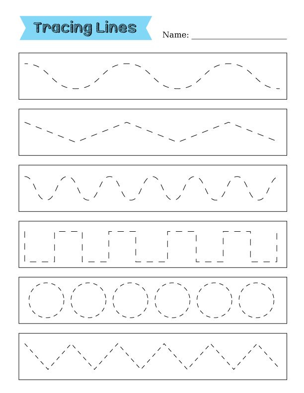 Tracing Lines Practice Printable For Toddlers Preschool Tracing 