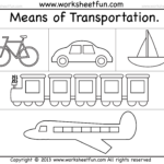 Free Printable Transportation Worksheets For Kids