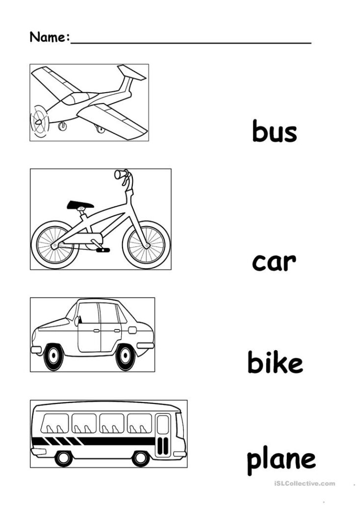 Free Printable Transportation Worksheets For Kids