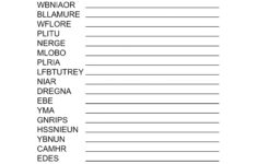 Free Word Scrambles Worksheets Activity Shelter