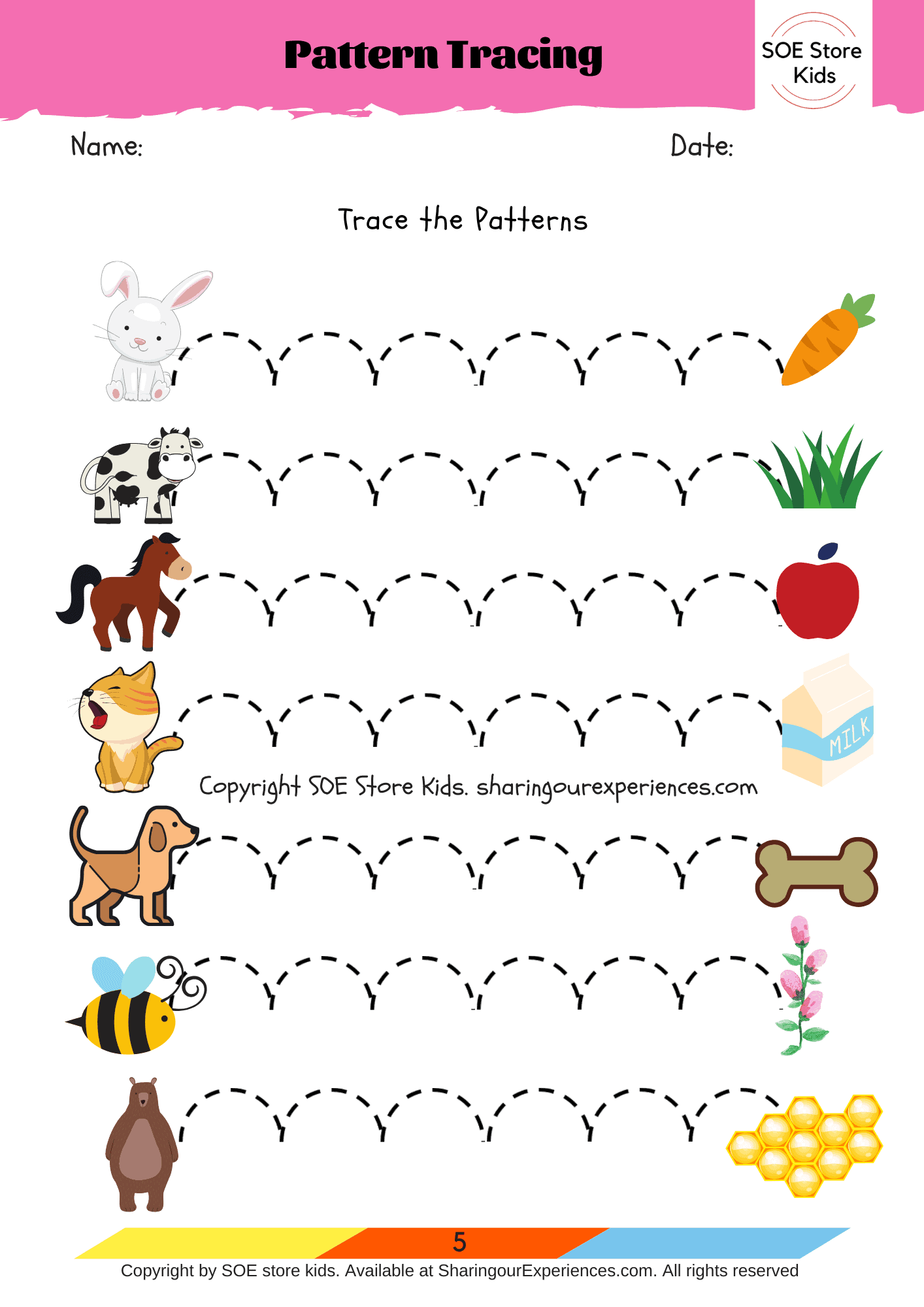 Pre Writing Worksheets PDF Preschoolers 3 Year Olds Downloadable 