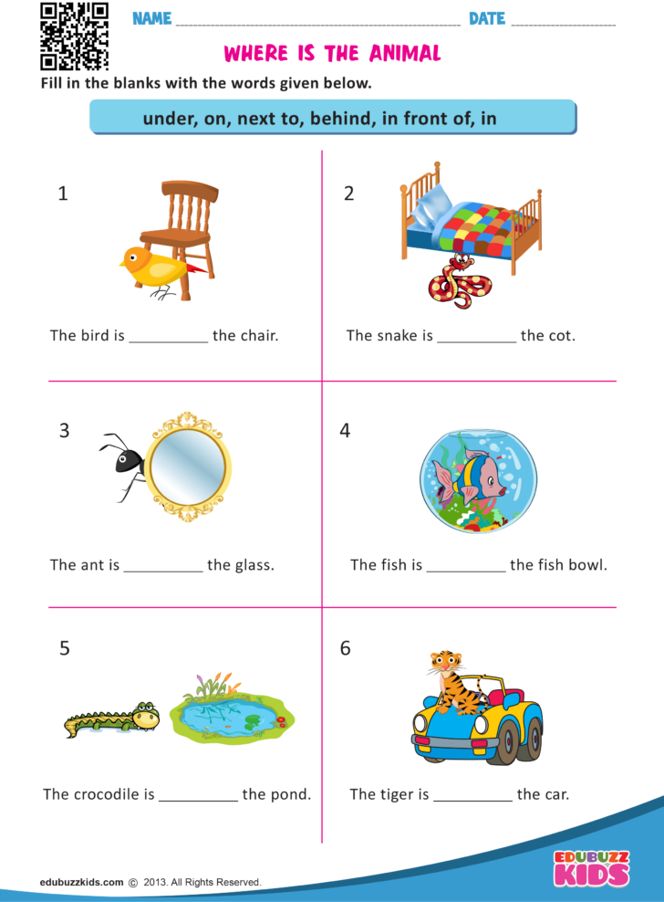 Free Printable Worksheets For Prepositions