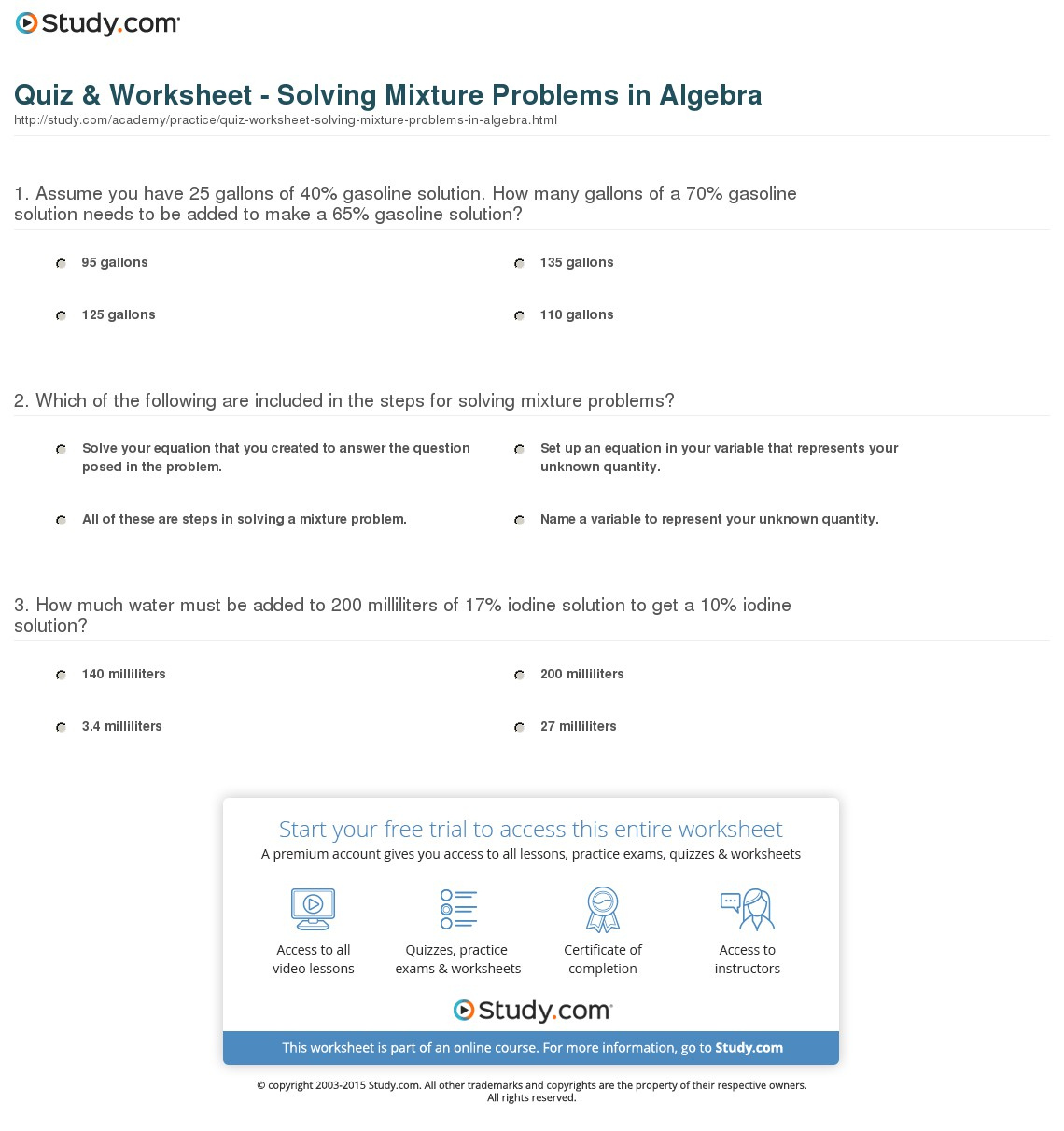 Free Printable Worksheets On Mixtures And Solutions Forms Worksheets 