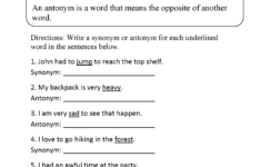 free printable worksheets synonyms antonyms and homonyms Free Printable Worksheets Synonyms Antonyms And Homonyms Lexia s Blog