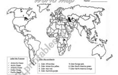 World Map Worksheet ESL Worksheet By Ydroj