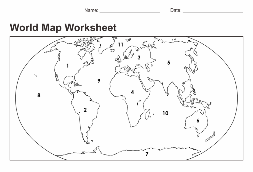 Free Printable World Map Worksheets Peggy Worksheets 4740
