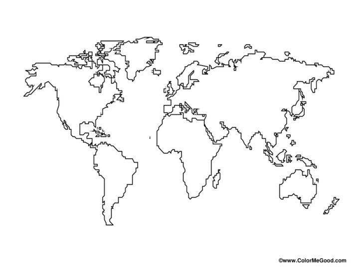 Free Printable World Map Worksheets | Peggy Worksheets