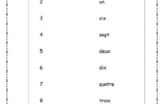 French Numbers Match Printable French Japanese Language Lessons