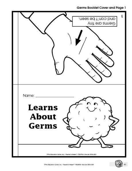 Germs Worksheets For Kindergarten Germs Booklet With Images In 2020 