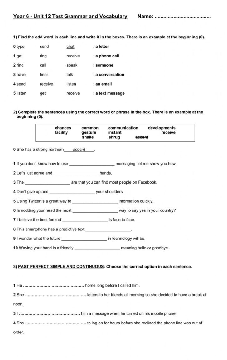 Grammar Worksheets Grade 6 Printable Peggy Worksheets