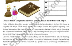 harry potter printable worksheets 3 A Series Of Reading writing Activities To Revise School Subjects And