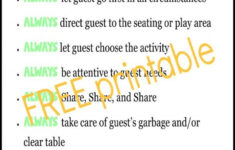 Teaching Children Hospitality FREE Printable Teaching Kids
