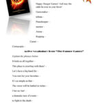 Hunger Games Free Printable Worksheets