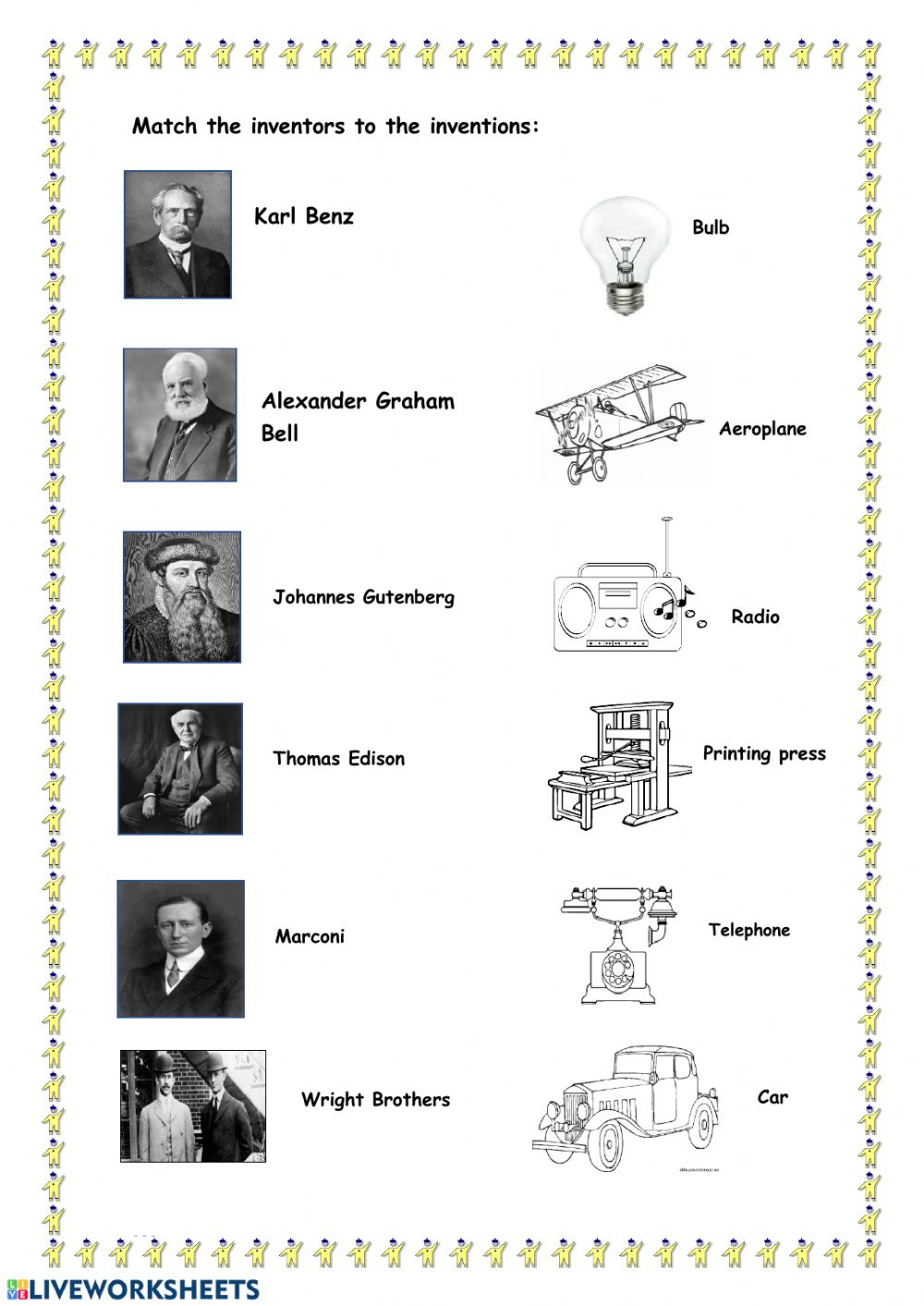 Inventors And Inventions Worksheet
