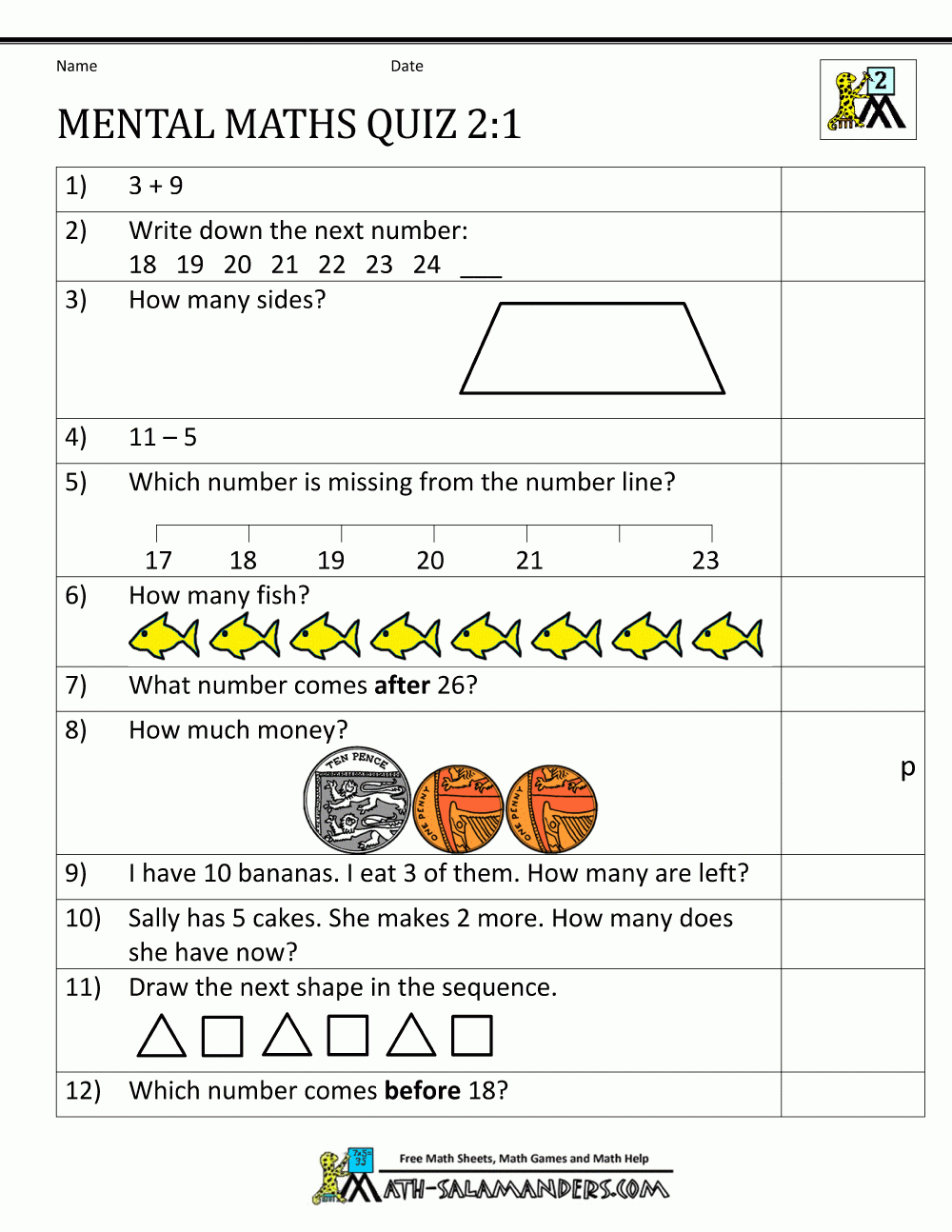 Key Stage 1 Maths Printable Worksheets Printable Worksheets