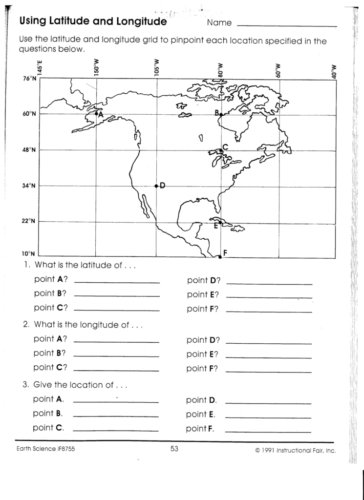 Latitude And Longitude Worksheets Free Printable | Peggy Worksheets