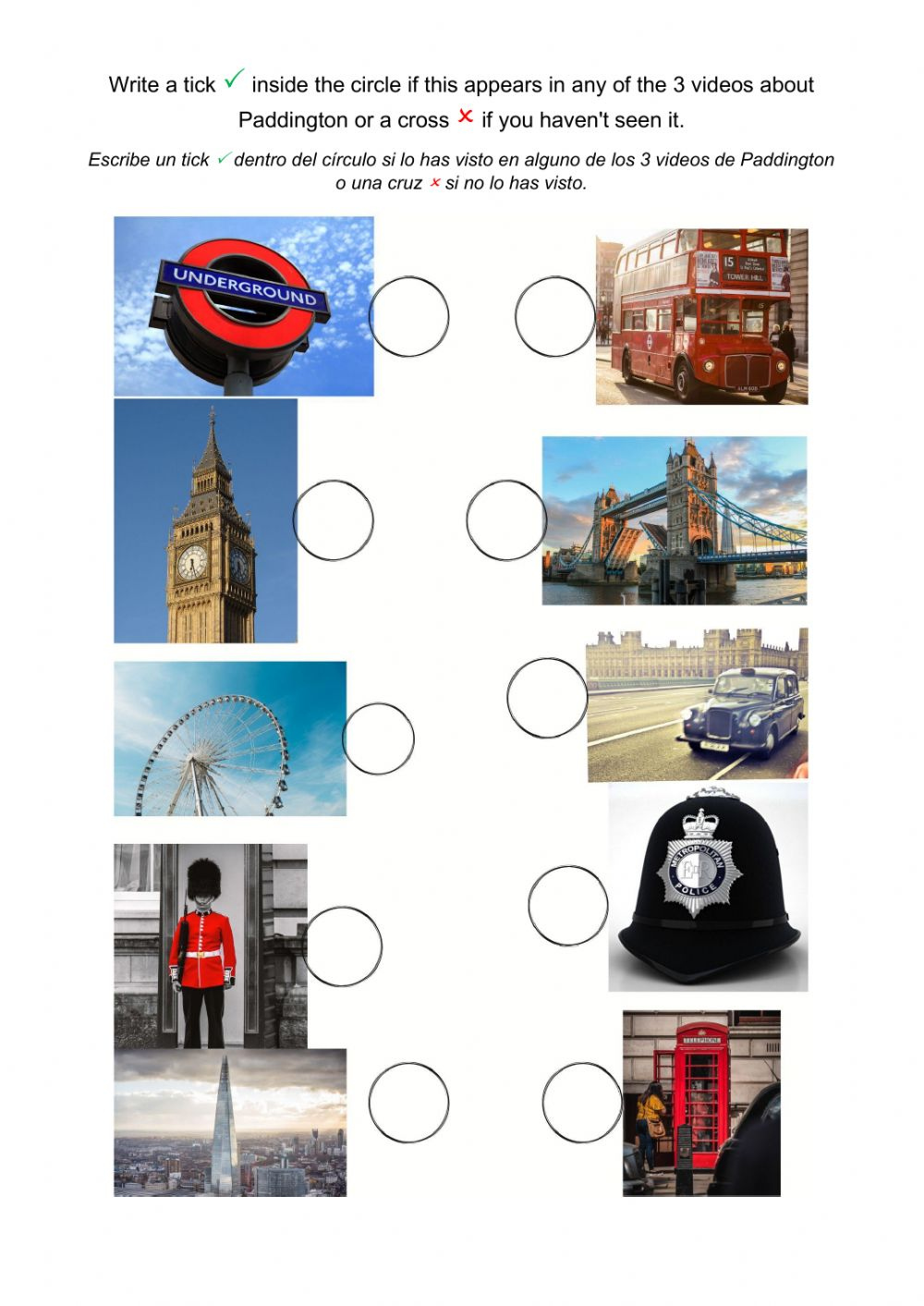 London Worksheets Printable | Peggy Worksheets