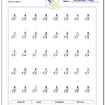 Mad Minute Division Printable Worksheets