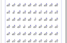 Mad Minute Division Printable Worksheets Printable Worksheets