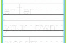 Create Your Own Word Tracing Worksheets Name Tracing Generator Free