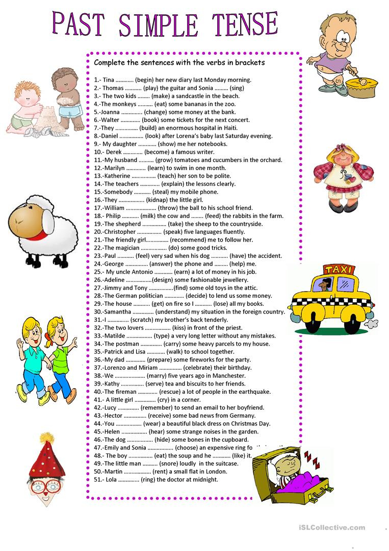 PAST SIMPLE TENSE Worksheet Free ESL Printable Worksheets Made By 