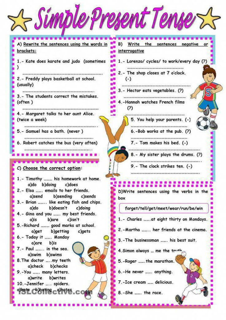 Past Simple Printable Worksheets | Peggy Worksheets