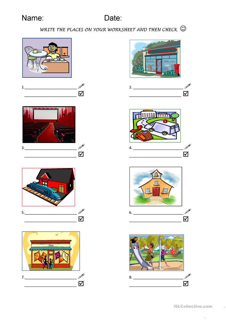 Places In Town Worksheet Worksheet Free ESL Printable Worksheets Made 