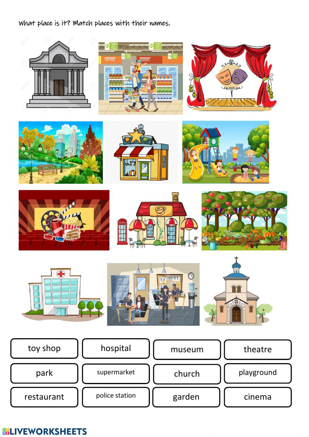 Places In Town Worksheets Printables Peggy Worksheets