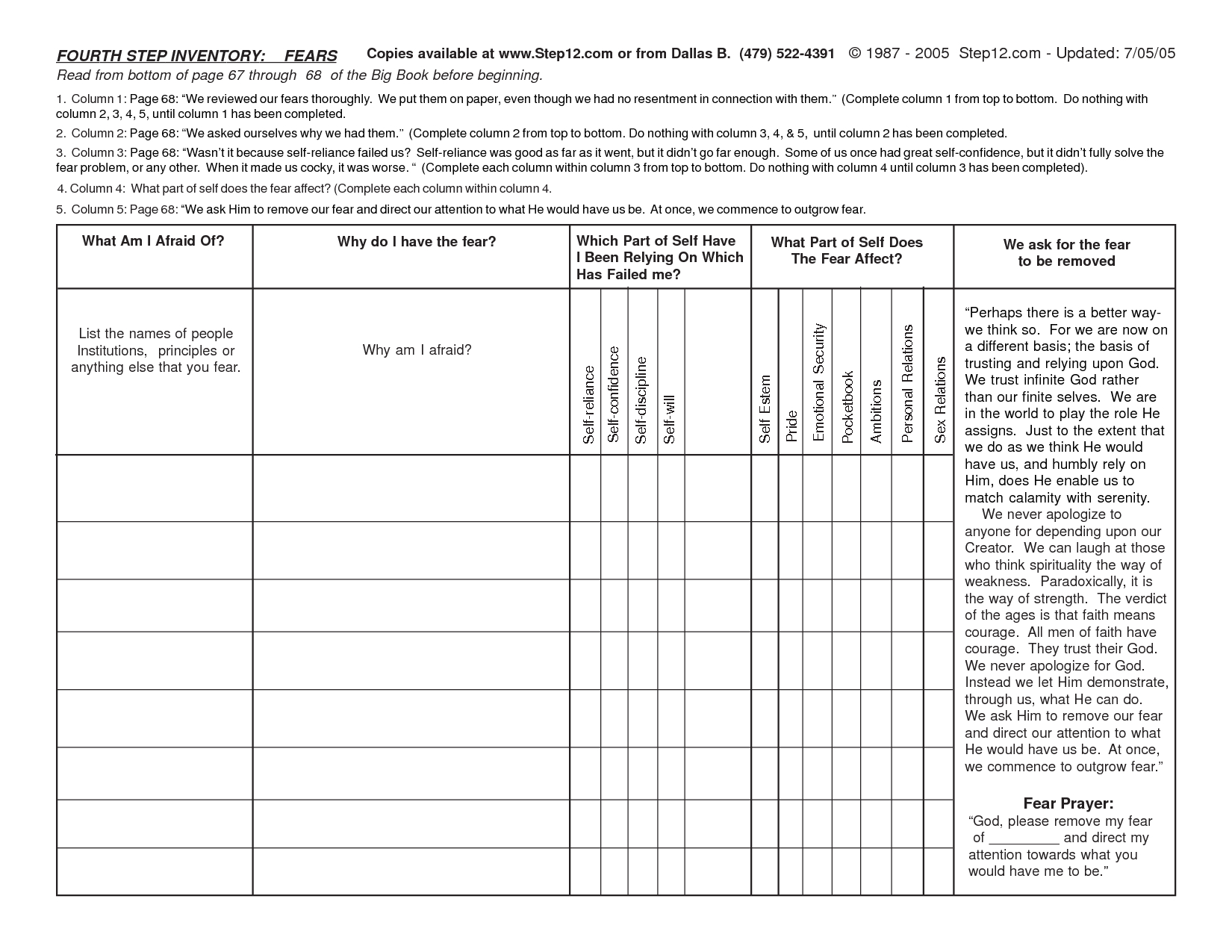 Worksheet Aa Step 4 Worksheet Printable Step Worksheets Th Db excel