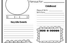 Biography Project Grades 2 5 Social Studies Worksheets Kindergarten