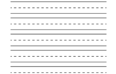 Free Printable Blank Writing Practice Worksheet For Kindergarten