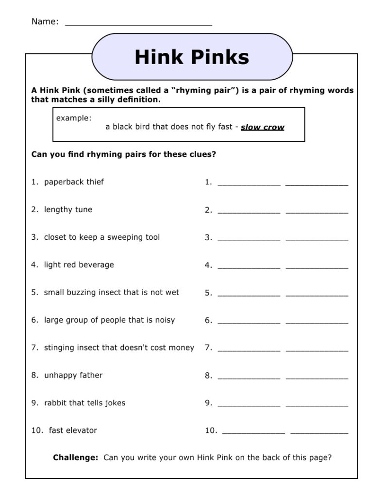 Printable Brain Teaser Worksheets For Adults | Peggy Worksheets