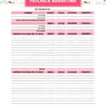 Printable Budget Binder Worksheets