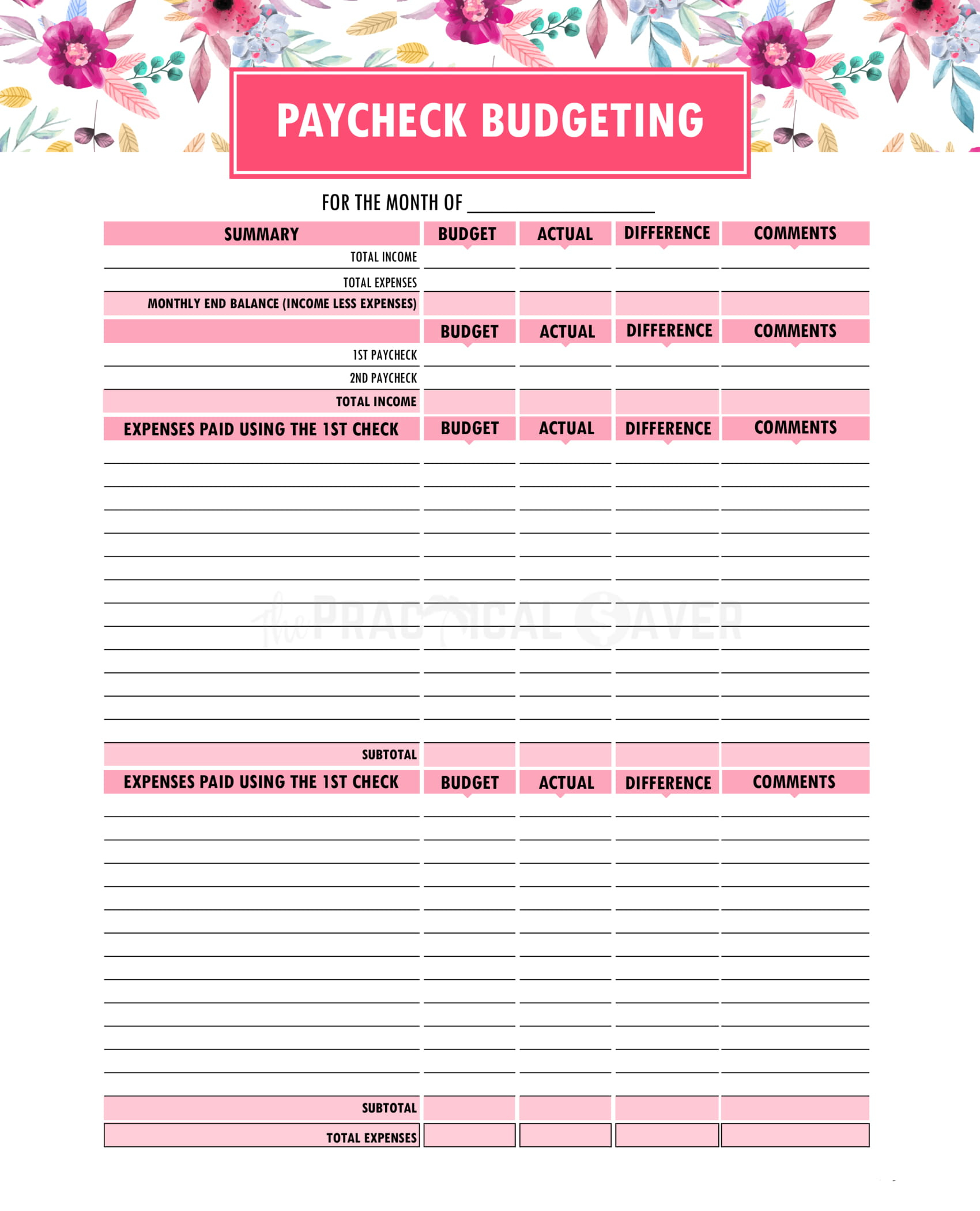 Free Printable Budgeting Binder 15 Pages Printable Budget Binder 