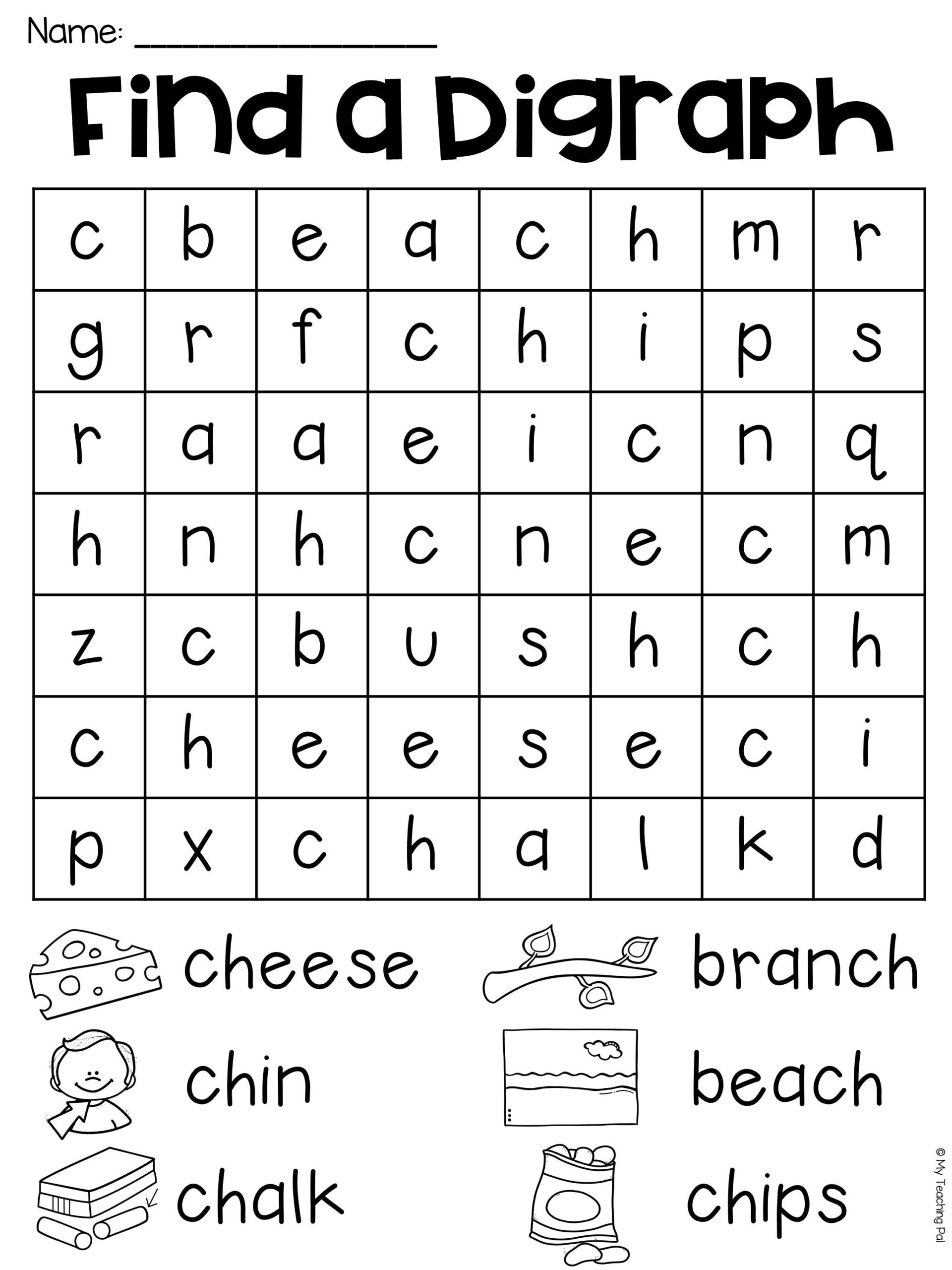 Free Printable Ch Digraph Worksheets Free Printable