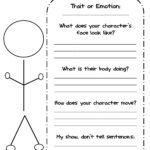 Printable Character Traits Worksheets