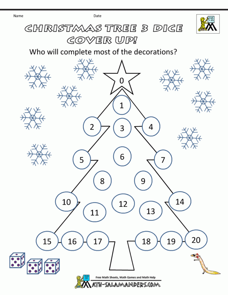 Printable Christmas Math Worksheets 6th Grade