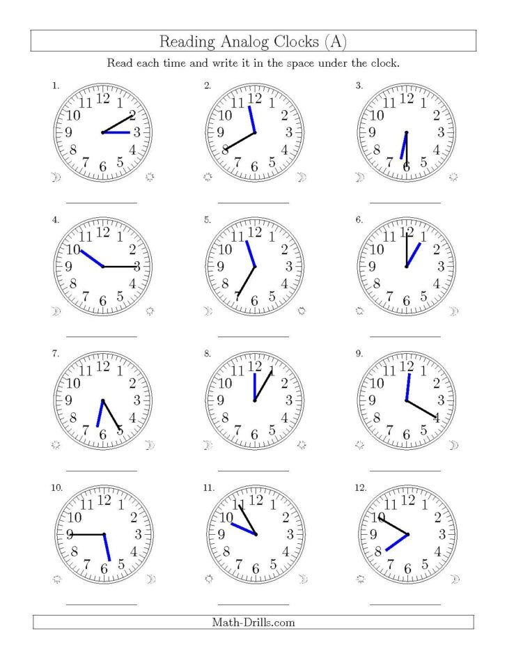 Printable Clock Worksheets | Peggy Worksheets