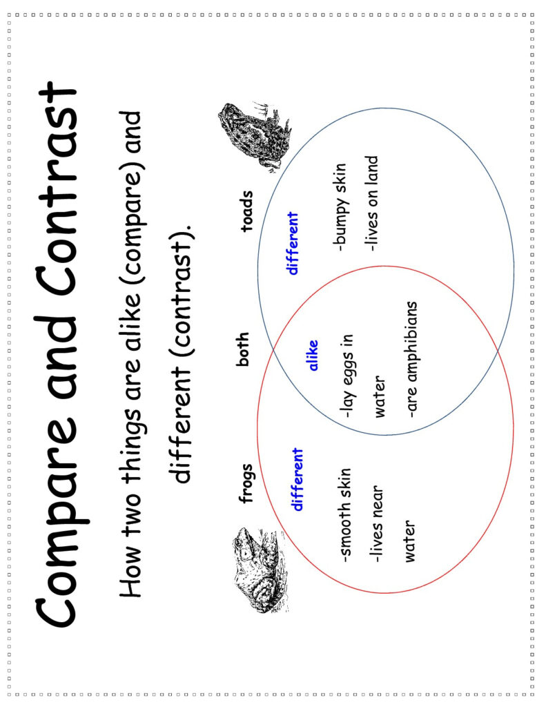 Printable Compare And Contrast Worksheets | Peggy Worksheets