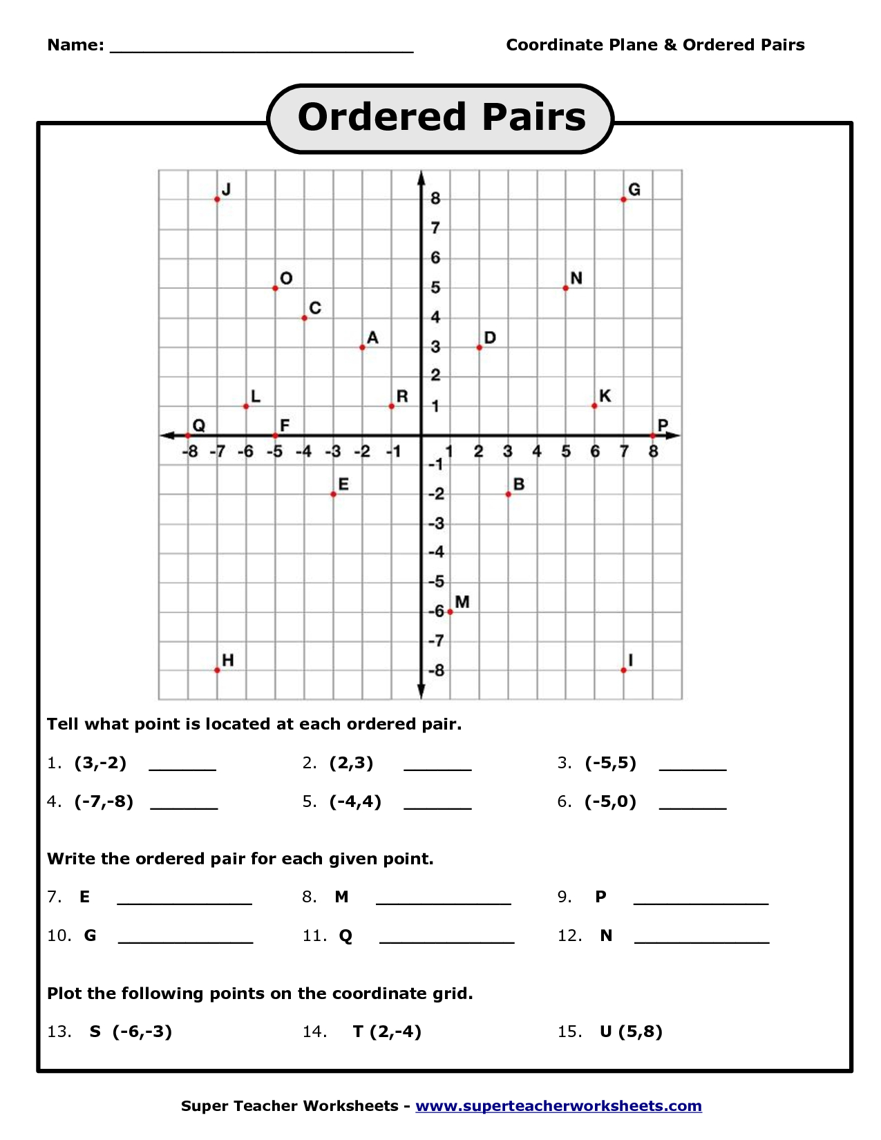 Free Printable Coordinate Grid Worksheets Free Printable