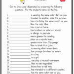 Printable Getting To Know You Worksheets