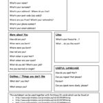 Printable Getting To Know You Worksheets