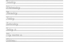 Learn Cursive Writing Free Printable Worksheet PDF Format Cursive