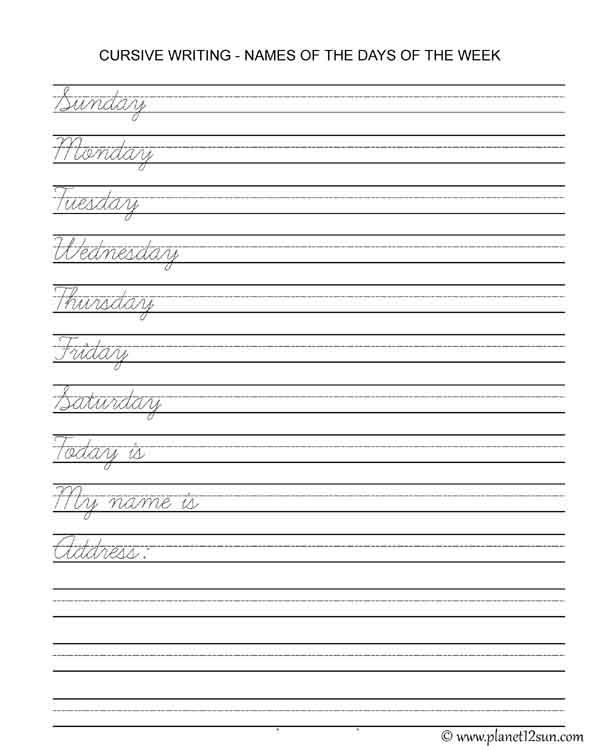 Learn Cursive Writing Free Printable Worksheet PDF Format Cursive 