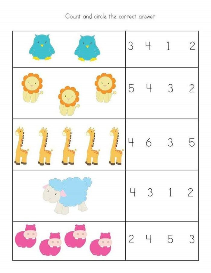 Printable Math Worksheets For Toddlers