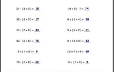 Pemdas Worksheets Order Of Operations 3 Math 1 Math Printable